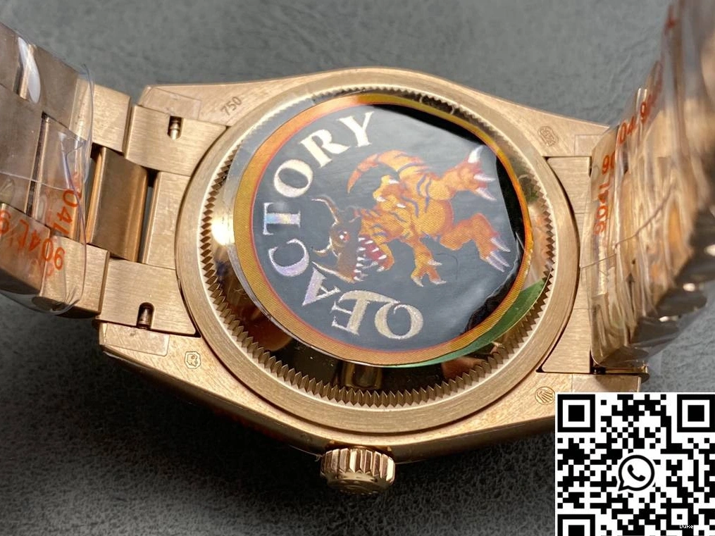 QF Tungsten Gold 36mm M128235-0085 v5 Date Factory Day Dial Steel Rose Blue Rolex 0327